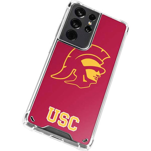University of Southern California USC Gold Trojan Mascot Galaxy S21 Ultra 5G Clear Case